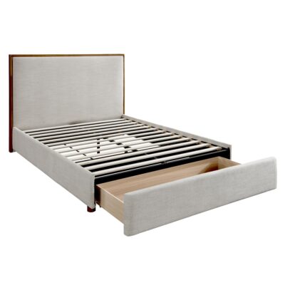 Andover 60" Queen Platform Bed with Drawer in Oat