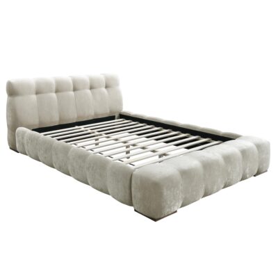 Pasha 60" Queen Platform Bed in Beige Pearl