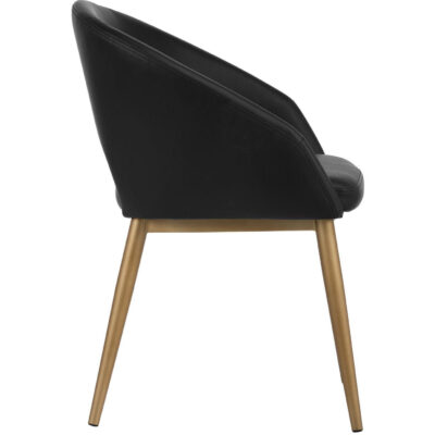 Alternative view of Thatcher Dining Armchair - Black - Antique Grey