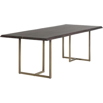 Alternative view of Donnelly Dining Table - Antique Brass - Dark Mango - 95"