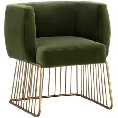 Gala Dining Armchair - Forest Green