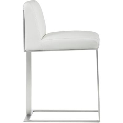 Alternative view of Dean Counter Stool - Stainless Steel - Cantina White