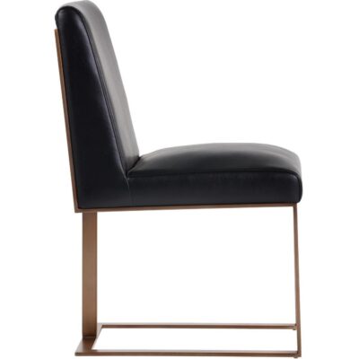 Alternative view of Dean Dining Chair - Antique Brass - Cantina Black