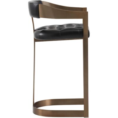 Alternative view of Beaumont Barstool - Antique Brass - Cantina Black