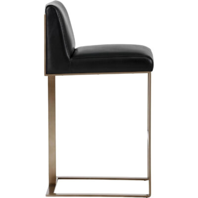 Alternative view of Dean Barstool - Antique Brass - Cantina Black