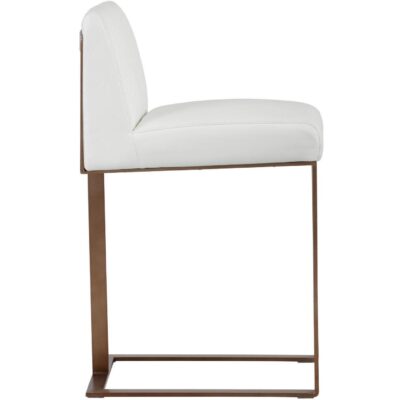 Alternative view of Dean Counter Stool - Antique Brass - Cantina White