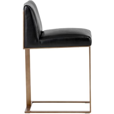 Alternative view of Dean Counter Stool - Antique Brass - Cantina Black