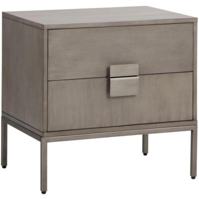 Alternative view of Jade Nightstand - Antique Silver - Ash Grey