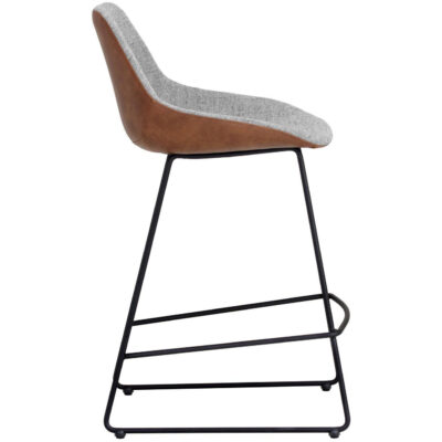 Alternative view of Mccoy Counter Stool - November Grey / Cinnamon Brown