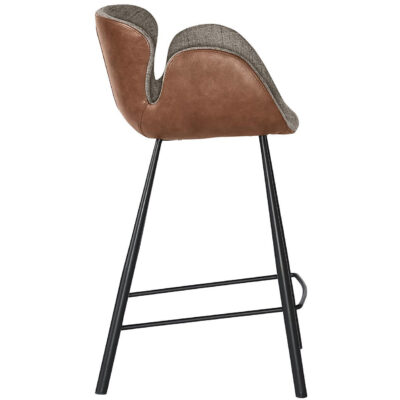 Alternative view of Waldo Counter Stool - November Grey / Cinnamon Brown