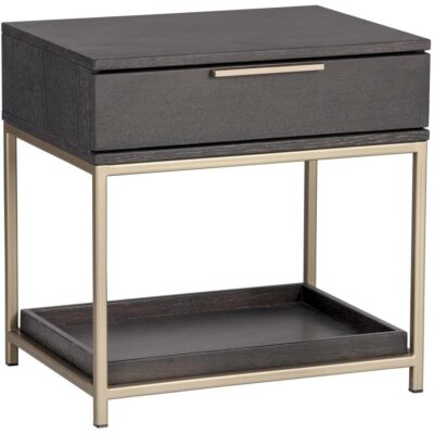 Alternative view of Rebel Nightstand - Small - Gold - Charcoal Grey