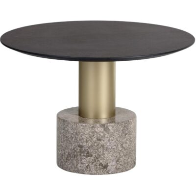 Alternative view of Monaco Coffee Table - Gold - Grey Marble / Charcoal Grey