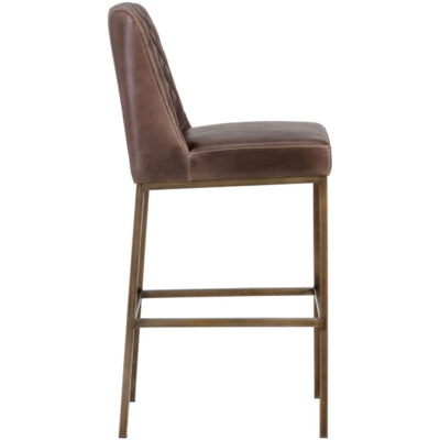 Alternative view of Leighland Barstool - Havana Dark Brown