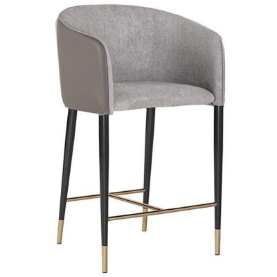Asher Counter Stool - Flint Grey / Napa Taupe