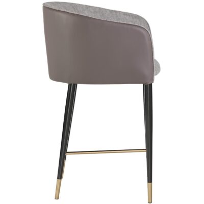 Alternative view of Asher Counter Stool - Flint Grey / Napa Taupe