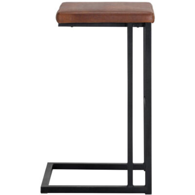 Alternative view of Boone Barstool - Black - Bravo Cognac