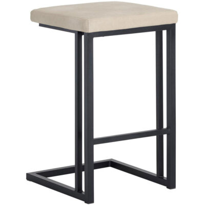 Boone Counter Stool - Black - Bravo Cream
