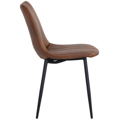 Alternative view of Drew Dining Chair - Black - Bravo Cognac