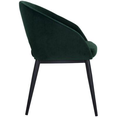 Alternative view of Thatcher Dining Armchair - Black - Deep Green Sky