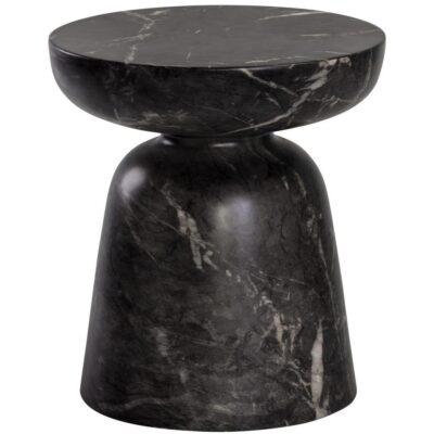 Alternative view of Lucida End Table - Marble Look - Black