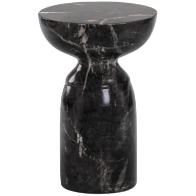Alternative view of Goya End Table - Marble Look - Black