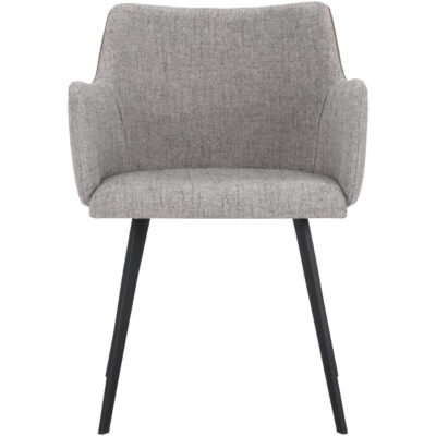 Alternative view of Griffin Dining Armchair - November Grey / Bravo Cognac