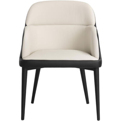 Alternative view of Hagan Dining Armchair - Dillon Cream / Dillon Black