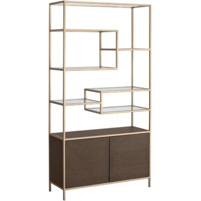 Alternative view of Stamos Bookcase - Gold - Raw Umber