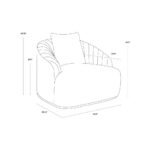 Astrid Armchair - Polo Club Stone - Image 9