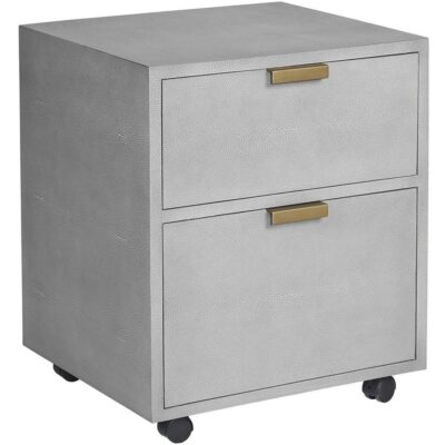 Alternative view of Jiro File Cabinet - Grey Shagreen