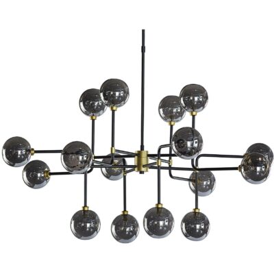 Alternative view of Deimos Chandelier - Large - Smoke Grey