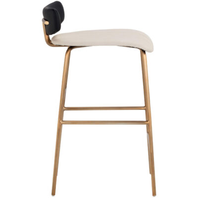 Alternative view of Lorelei Counter Stool - Dillon Cream / Dillon Black