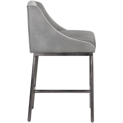 Alternative view of Dalary Counter Stool - Bravo Metal / Polo Club Stone