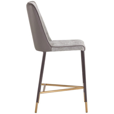 Alternative view of Klaus Counter Stool - Gunmetal - Flint Grey / Napa Taupe