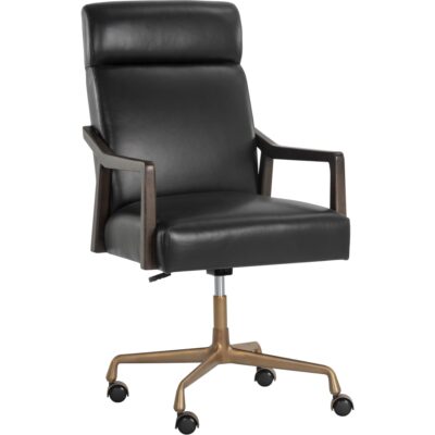 Alternative view of Collin Office Chair - Brown - Cortina Black Leather