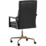Collin Office Chair - Brown - Cortina Black Leather - Image 8