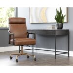 Collin Office Chair - Brown - Shalimar Tobacco Leather - Image 10