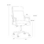 Collin Office Chair - Brown - Shalimar Tobacco Leather - Image 17