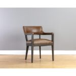 Brylea Dining Armchair - Brown - Shalimar Tobacco Leather - Image 10
