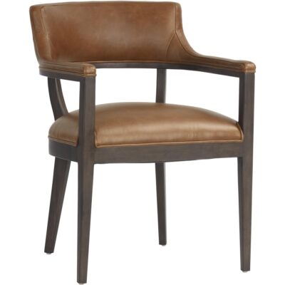 Alternative view of Brylea Dining Armchair - Brown - Shalimar Tobacco Leather