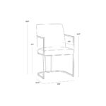 Rayla Dining Armchair - Belfast Oyster Shell - Image 8