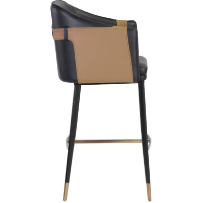 Alternative view of Carter Barstool - Napa Black / Napa Cognac