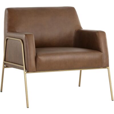Cybil Lounge Chair - Vintage Caramel Leather
