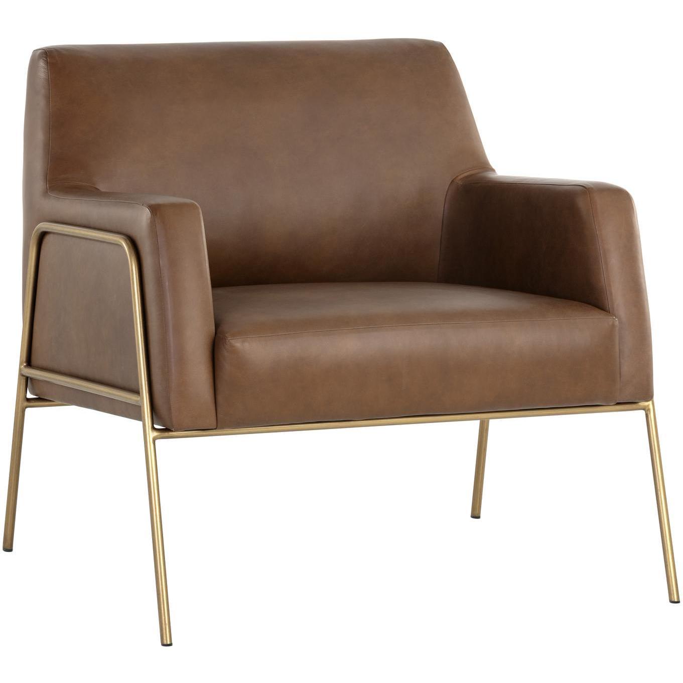 Cybil Lounge Chair - Vintage Caramel Leather