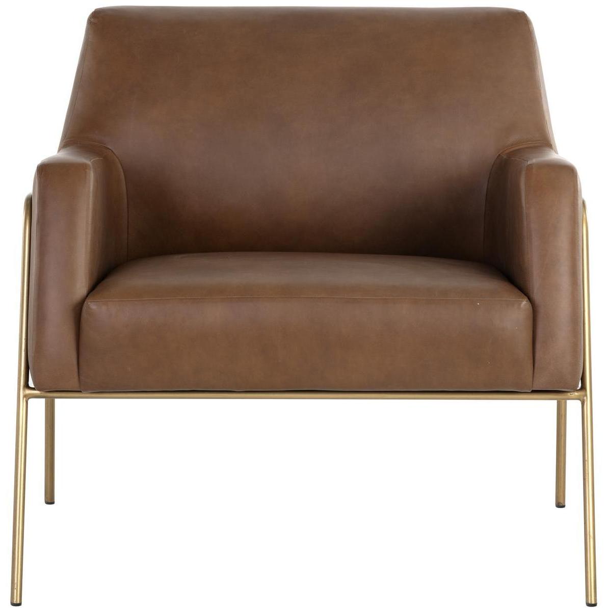 Cybil Lounge Chair - Vintage Caramel Leather - Image 2