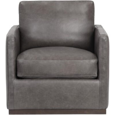 Alternative view of Portman Swivel Lounge Chair - Marseille Concrete Leather