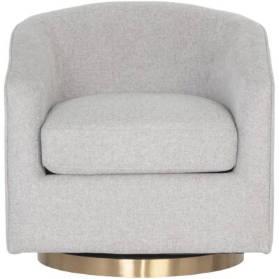 Alternative view of Hazel Swivel Lounge Chair - Gold - Belfast Heather Grey