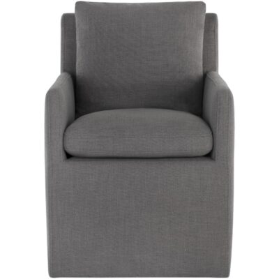 Alternative view of Glenrose Wheeled Dining Armchair - Effie Smoke
