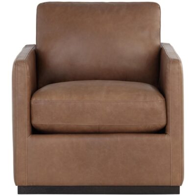 Alternative view of Portman Swivel Lounge Chair - Marseille Camel Leather