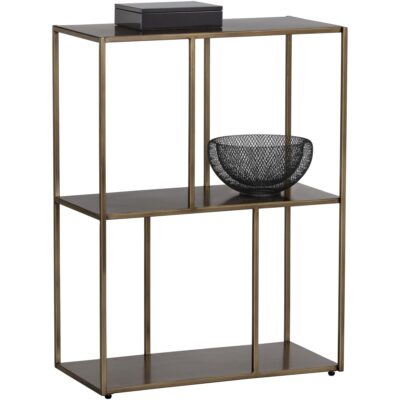 Eiffel Low Bookcase - Small - Antique Brass